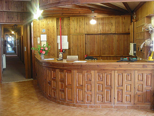 The hotel's reception